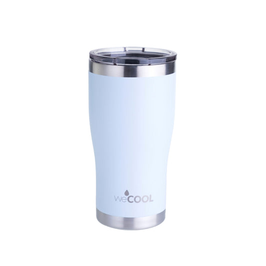 Vaso térmico de acero inoxidable de 590 ml con tapa magnética. Ideal para café, té o bebidas frías.