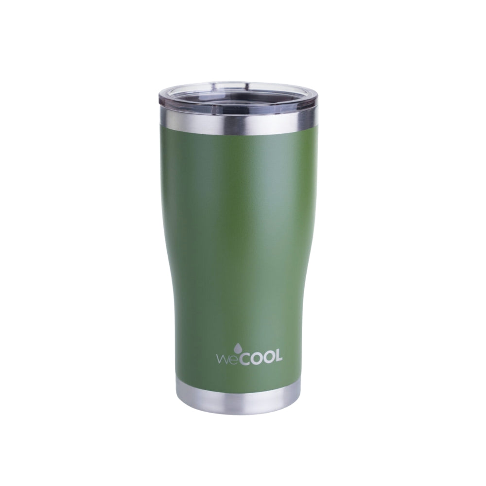 Vaso térmico de acero inoxidable de 590 ml con tapa magnética. Ideal para café, té o bebidas frías.