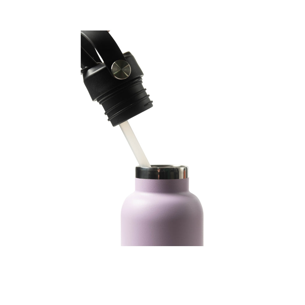 Botella térmica para niños 350ml con tapa hermética y diseño resistente.
