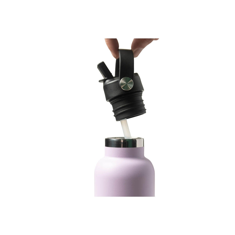 Botella térmica para niños 350ml con tapa hermética y diseño resistente.