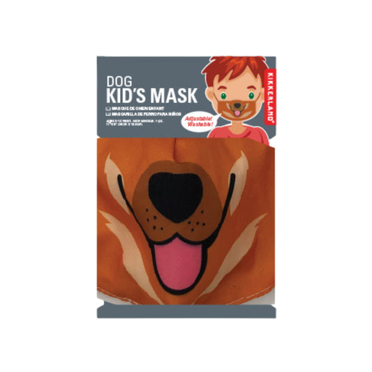 Mascarilla infantil con diseño de perro, suave y ajustable, ideal para proteger con comodidad y estilo.