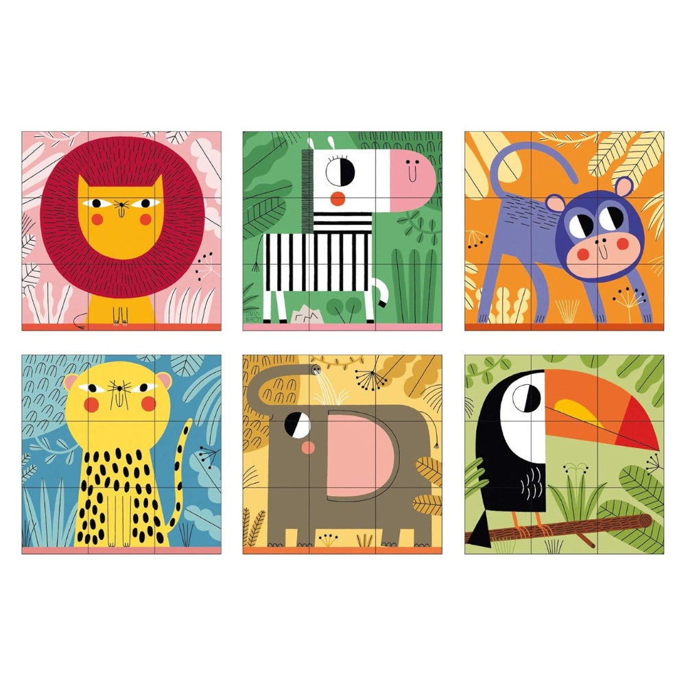 Rompecabezas cúbico 9 en 1 – Animales de la selva Goula