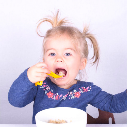 Cuchara para bebé Diestro Naranja, Tienda de Regalos en Línea. Envíos a todo el Perú.
