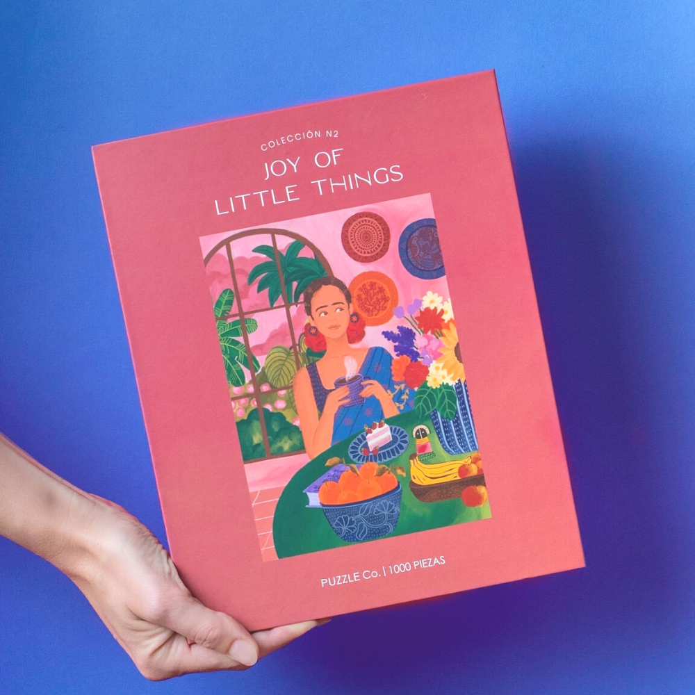 Rompecabezas de 1000 piezas "Joy of Little Things" de Puzzle Co., con imagen colorida, ideal para relajarse solo o en familia.