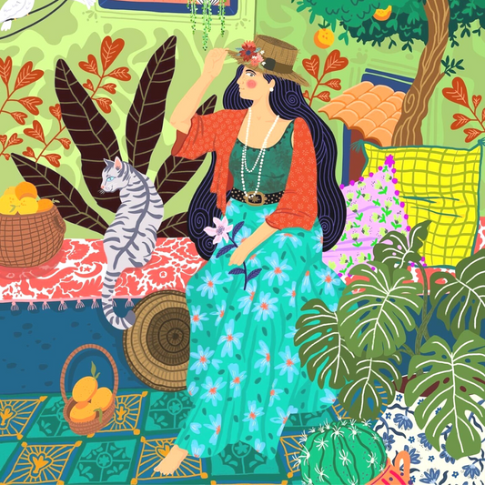 Rompecabezas de 1000 piezas "Naranjo" de Puzzle Co., con ilustración vibrante de un naranjo, ideal para relajación y momentos en familia.