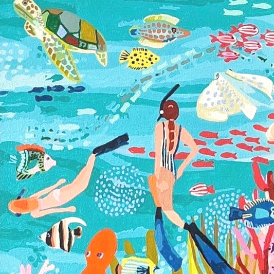 Rompecabezas de 1000 piezas "Under the Sea" de Puzzle Co., con ilustraciones marinas llenas de color, ideal para momentos de relajación y diversión en casa.