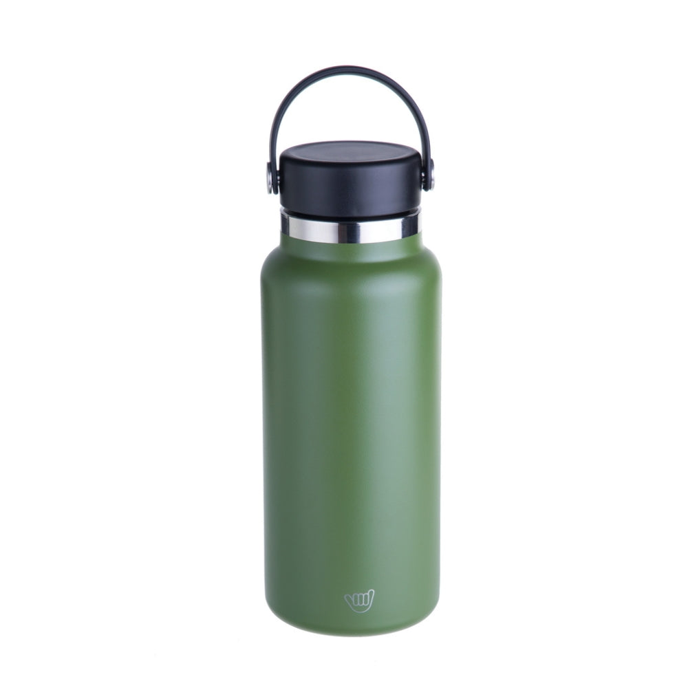 Botella térmica de acero inoxidable 1000ml, resistente y tapa hermética