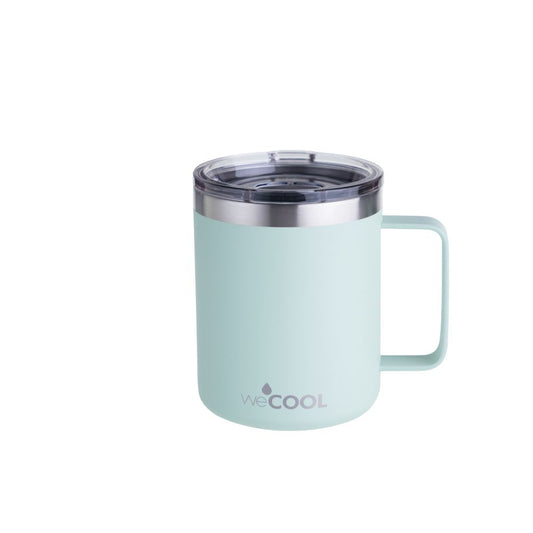 Taza térmica de acero inoxidable de 360 ml con tapa magnética. Mantiene el café caliente, ideal para oficina o en casa.