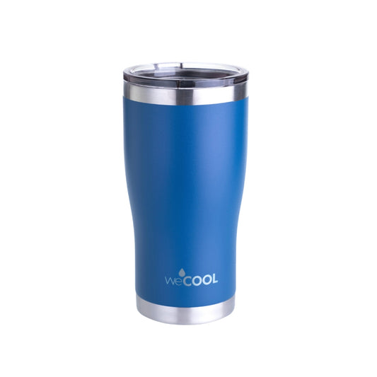 Vaso térmico de acero inoxidable de 590 ml con tapa magnética. Ideal para café, té o bebidas frías.