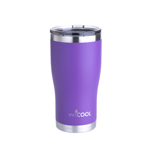 Vaso térmico de acero inoxidable de 590 ml con tapa magnética. Ideal para café, té o bebidas frías.
