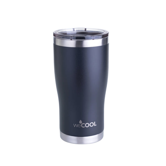 Vaso térmico de acero inoxidable de 590 ml con tapa magnética. Ideal para café, té o bebidas frías.