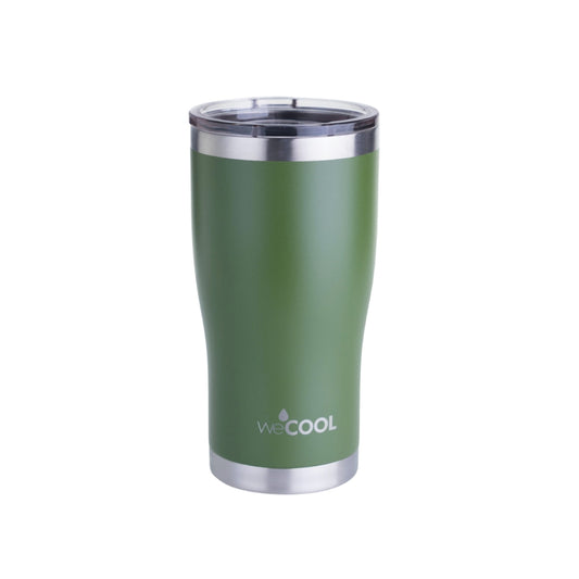 Vaso térmico de acero inoxidable de 590 ml con tapa magnética. Ideal para café, té o bebidas frías.