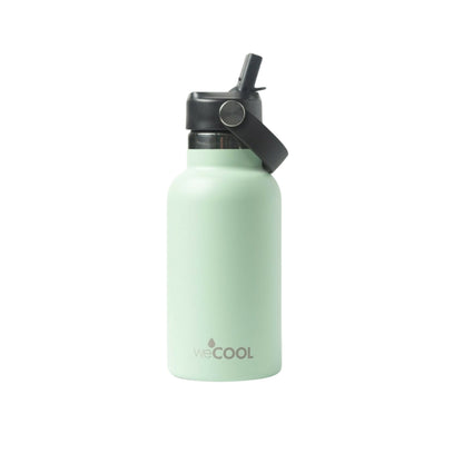Botella térmica para niños 350ml color verde, libre de BPA y con diseño resistente.