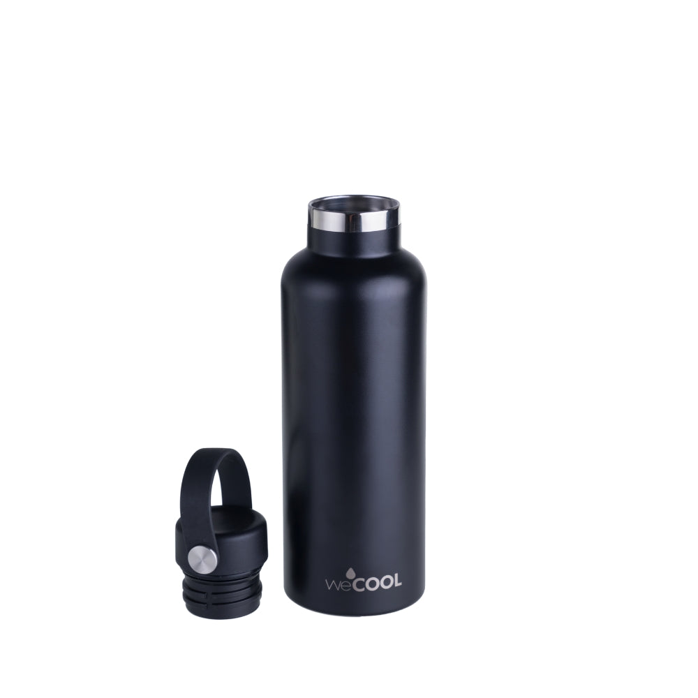 Botella térmica de acero inoxidable 650ml, resistente a golpes y con tapa hermética.