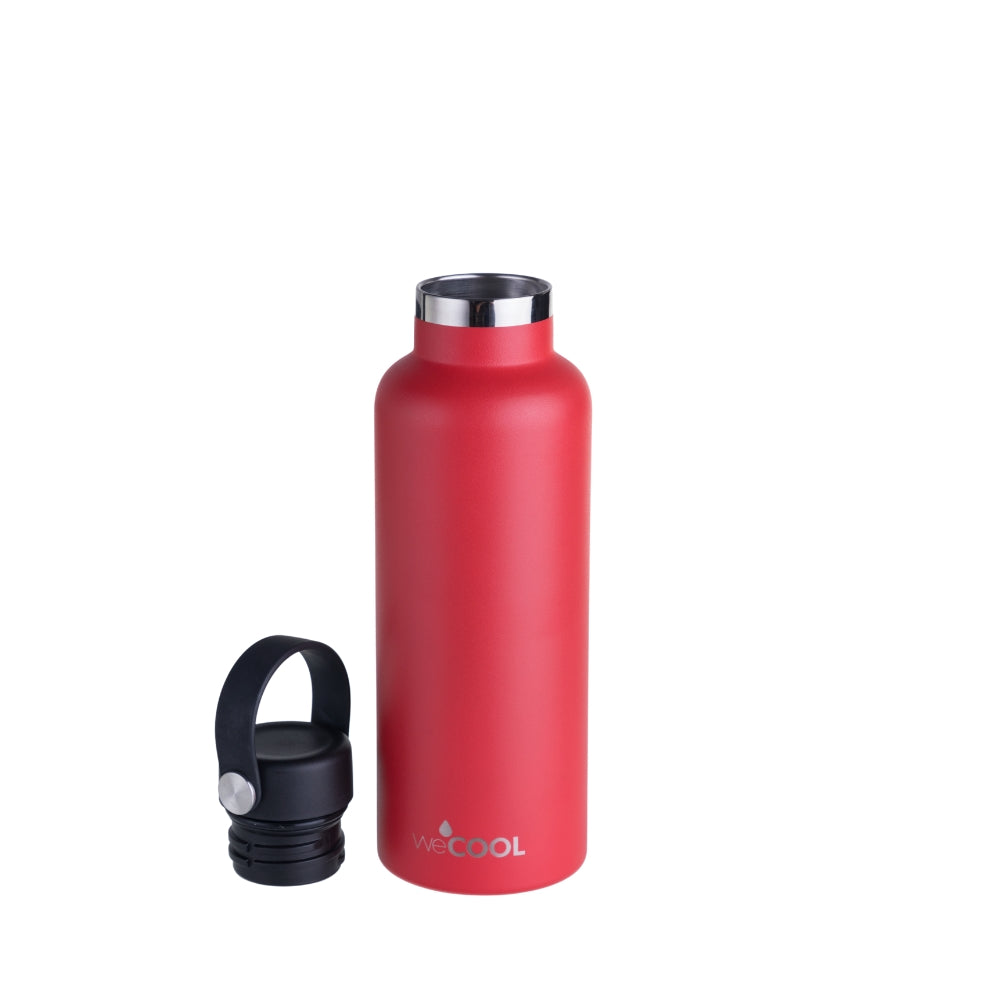 Botella térmica de acero inoxidable 650ml, resistente a golpes y con tapa hermética.