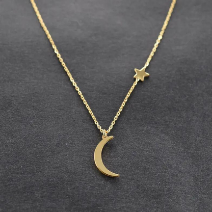 Choker de Luna y Estrella collar delicado y minimalista ideal para cualquier ocasión