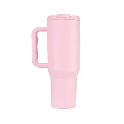 Fluye Mug Pro 1200ml en color Maras (Rosado), ideal para mantener bebidas frías o calientes.