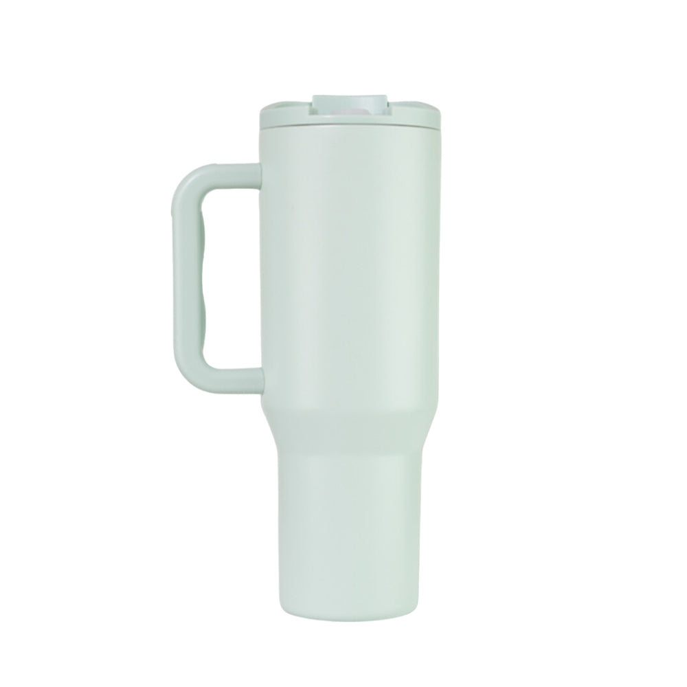 Fluye Mug Pro 1200ml en color Mint (Verde Menta), perfecta para bebidas frías o calientes.