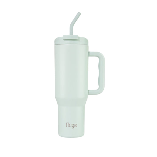 Fluye Mug Pro 1200ml en color Mint (Verde Menta), perfecta para bebidas frías o calientes.
