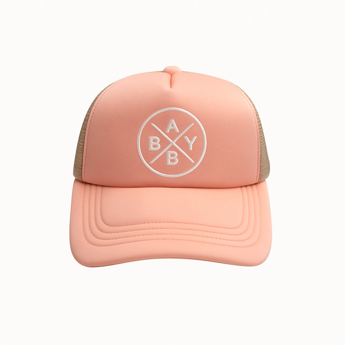 Gorra melón para bebé con correa ajustable y parte trasera de malla.