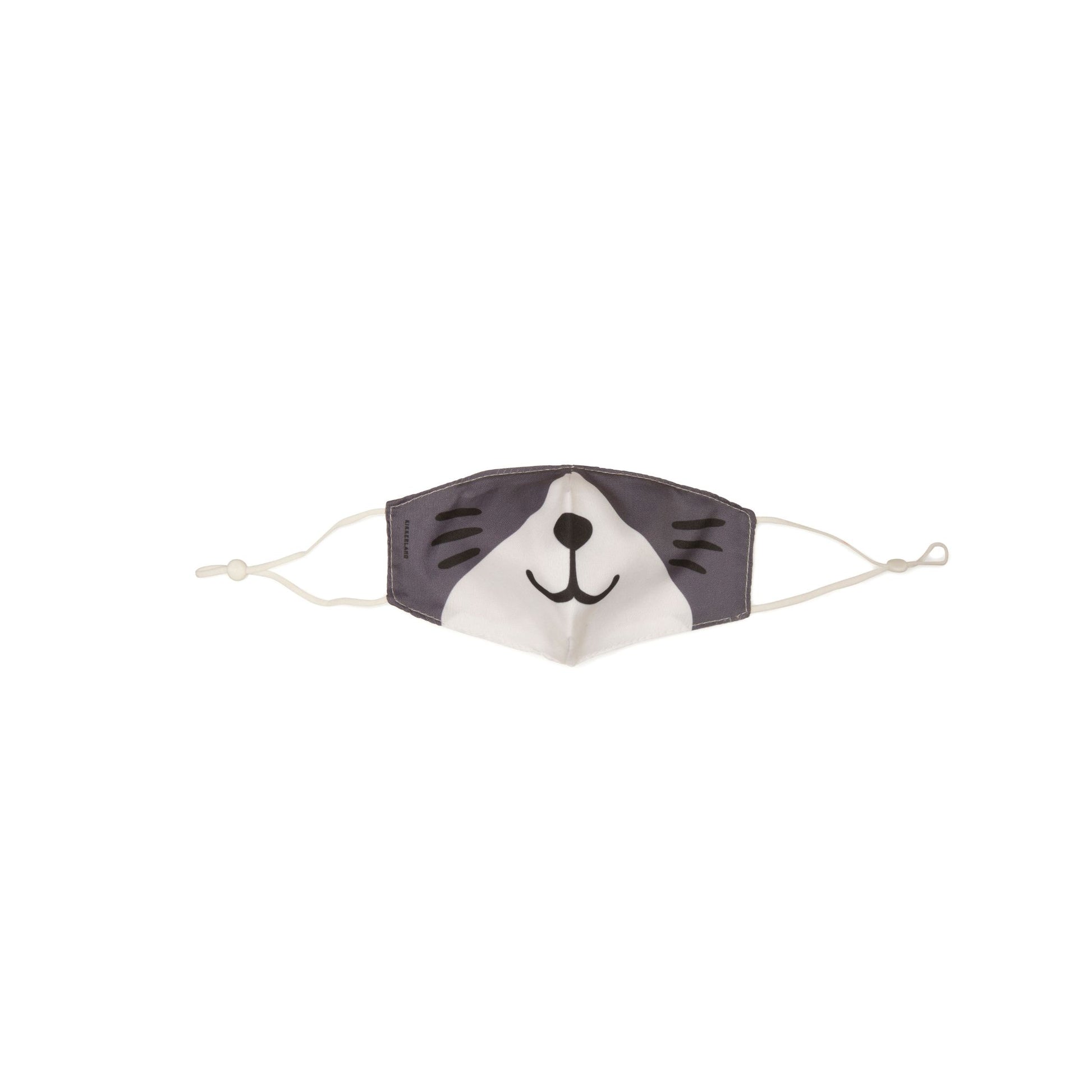 Mascarilla para niños de doble capa y tiras ajustables con estampado de gato, perro, tigre y oso.