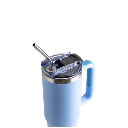Mug Térmico Wecool Spill Free 30oz de acero inoxidable, es perfecto para viajes, camping, la oficina o el auto.