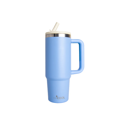 Mug Térmico Wecool Spill Free 30oz de acero inoxidable, es perfecto para viajes, camping, la oficina o el auto.