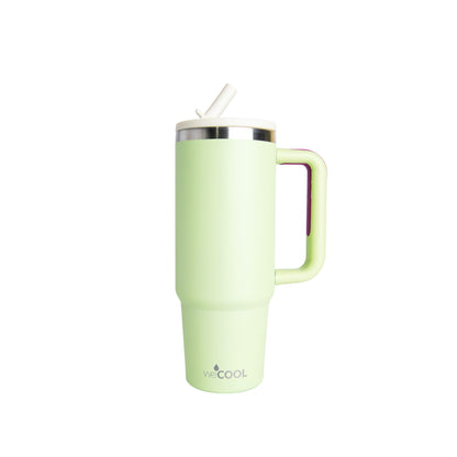 Mug Térmico Wecool Spill Free 30oz de acero inoxidable, es perfecto para viajes, camping, la oficina o el auto.