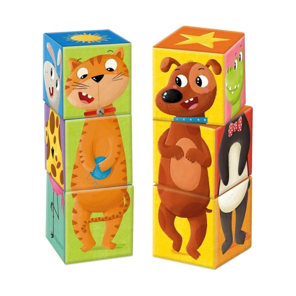 Rompecabezas de cubos giratorios – Mezcla y combina animales Goula