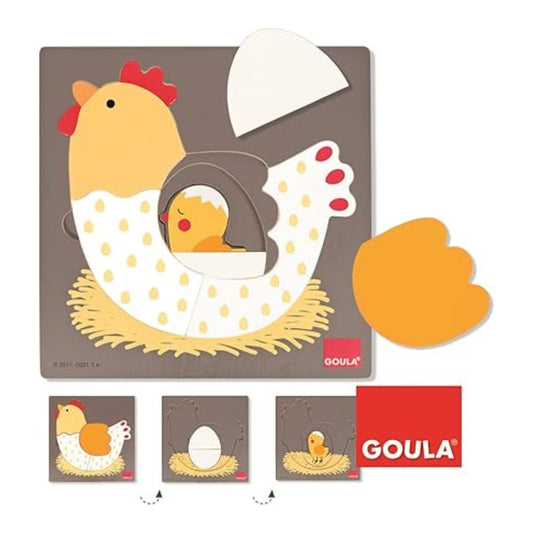 Rompecabezas anidado de gallinita – 3 niveles Goula