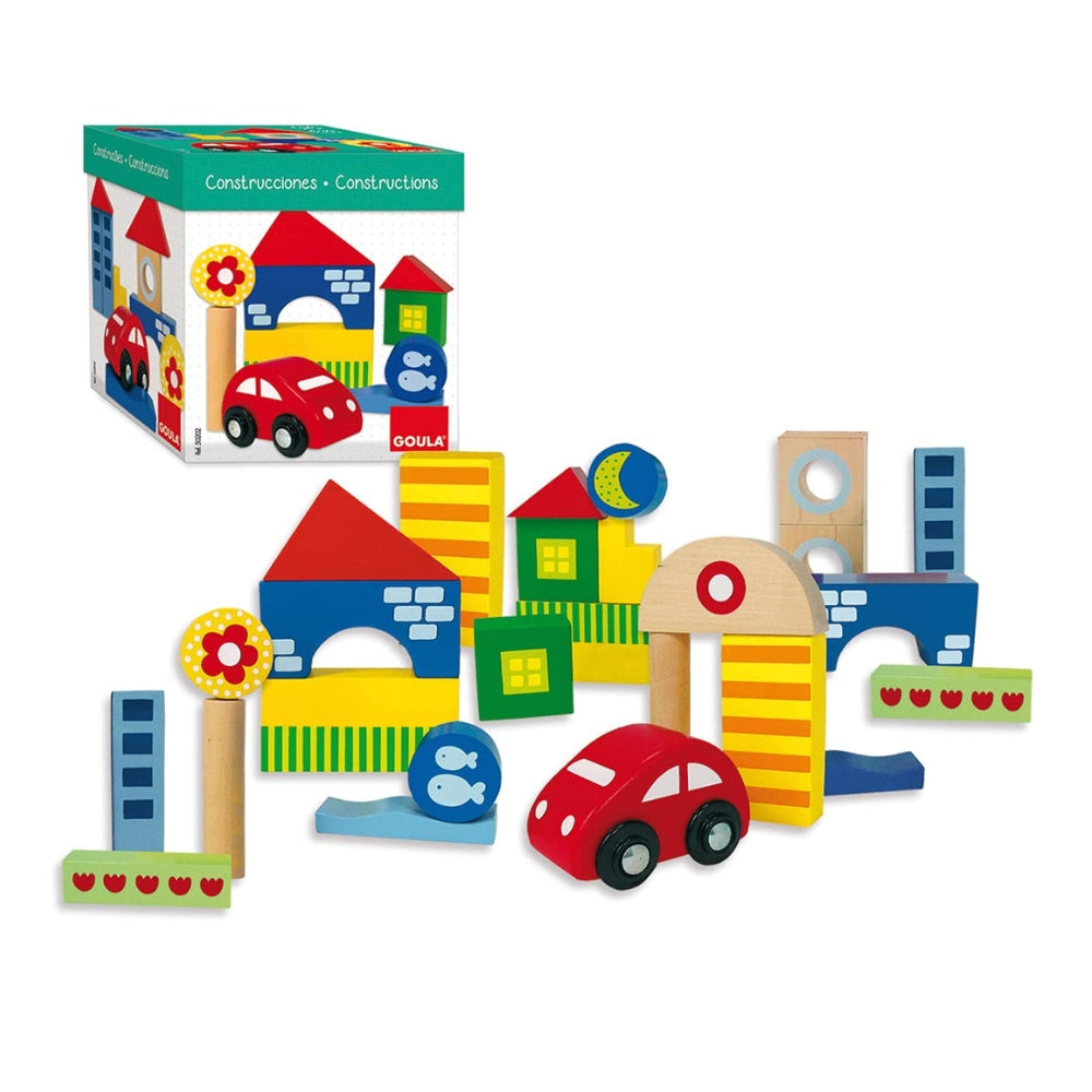Set de construcción de madera – 26 piezas Goula