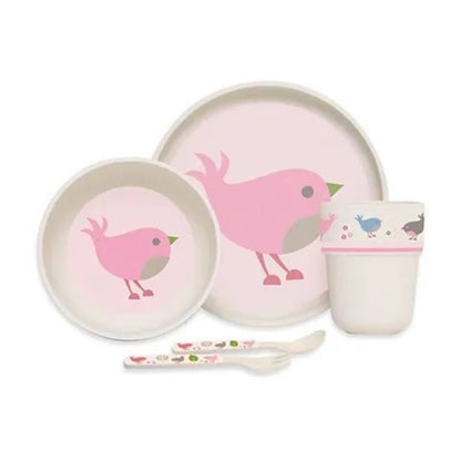 Set de Vajilla de Bambú para Niños - Chirpy Bird