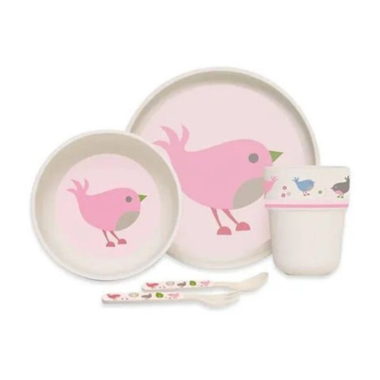 Set de Vajilla de Bambú para Niños - Chirpy Bird