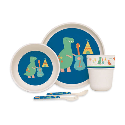 Set de Vajilla de Bambú para Niños - Dino Rock