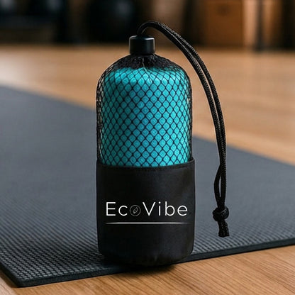  Toalla de microfibra ECOVIBE de 80 x 40 cm, liviana, compacta y de secado rápido.