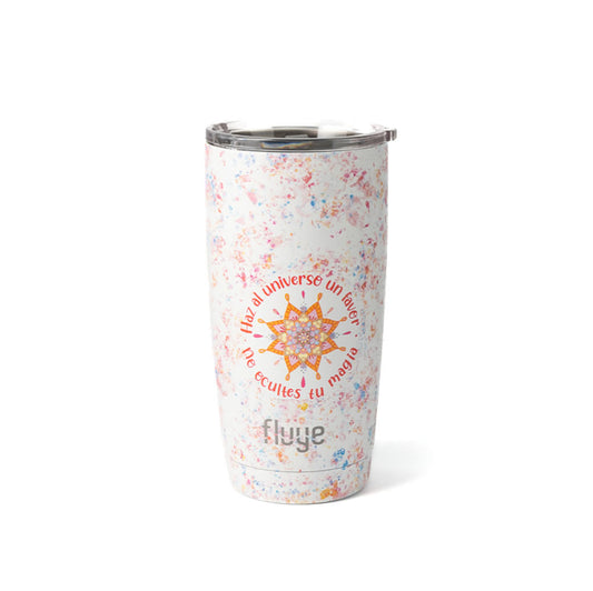 Fluye Cup Pro 590ml en color Magia, ideal para mantener bebidas frías o calientes.